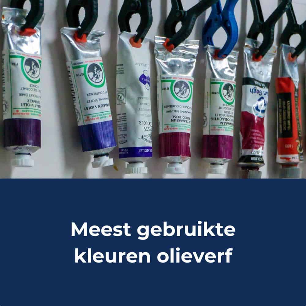 Meest gebruikte kleuren olieverf